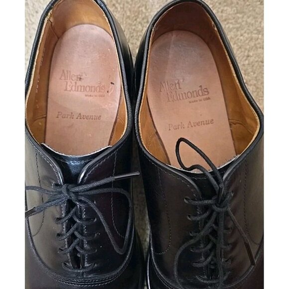 Allen Edmonds PARK AVENUE Cap-Toe Oxfords 9.5 A Black Made in USA main image 5
